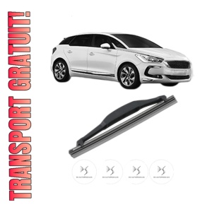 Stergator lamela spate DS DS 5 (KF_) din 2015 - 2018, pentru luneta auto, Valeo Silencio, din cauciuc siliconat rezistent, 4 Stickere Auto DS