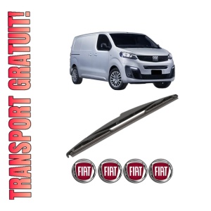 Stergator lamela spate FIAT SCUDO Van din 2007 - 2023, pentru luneta auto, Valeo Silencio, din cauciuc siliconat rezistent, 4 Stickere Auto FIAT