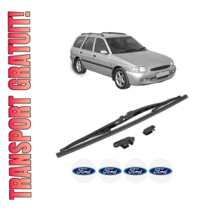 Stergator lamela spate FORD ESCORT CLASSIC Turnier (ANL) din 1999 - 2000, pentru luneta auto, Valeo Silencio, din cauciuc siliconat rezistent, 4 Stickere Auto FORD