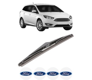 Stergator lamela spate FORD FOCUS III Estate Van din 2012 - 2020, pentru luneta auto, Bosch Twin, din cauciuc siliconat rezistent, 4 Stickere Auto FORD v26296