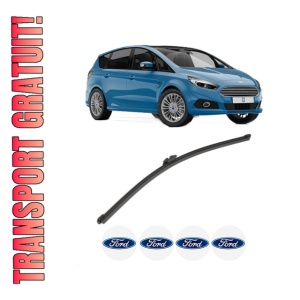 Stergator lamela spate FORD GALAXY III (CK) din 2015 - 2018, pentru luneta auto, Valeo Silencio Xtrm, din cauciuc siliconat rezistent, 4 Stickere Auto FORD