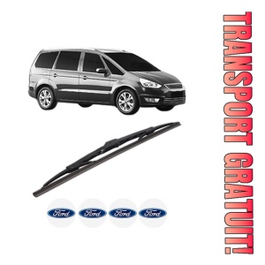 Stergator lamela spate FORD GALAXY MK II VAN (WA6) din 2006 - 2015, pentru luneta auto, Bosch Twin, din cauciuc siliconat rezistent, 4 Stickere Auto FORD