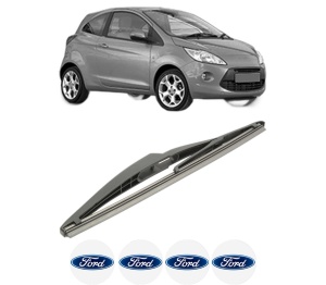 Stergator lamela spate FORD KA (RU8) din 2008 - 2016, pentru luneta auto, Bosch Twin, din cauciuc siliconat rezistent, 4 Stickere Auto FORD v27326
