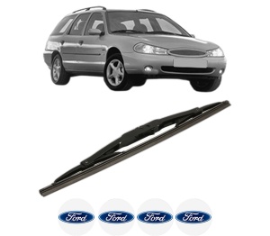 Stergator lamela spate FORD MONDEO II Turnier (BNP) din 1996 - 2000, pentru luneta auto, Bosch Twin, din cauciuc siliconat rezistent, 4 Stickere Auto FORD v31506