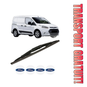 Stergator lamela spate FORD TRANSIT CONNECT MPV din 2013, pentru luneta auto, Bosch Twin, din cauciuc siliconat rezistent, 4 Stickere Auto FORD