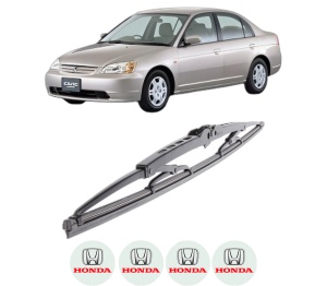 Stergator lamela spate HONDA CIVIC VII Saloon (ES, ET) din 2001 - 2005, pentru luneta auto, Bosch Twin, din cauciuc siliconat rezistent, 4 Stickere Auto HONDA v33546