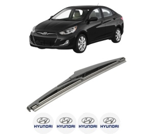 Stergator lamela spate HYUNDAI ACCENT IV (RB) din 2010 - 2018, pentru luneta auto, Bosch Twin, din cauciuc siliconat rezistent, 4 Stickere Auto HYUNDAI v24546