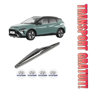 Stergator lamela spate HYUNDAI BAYON (BC3) din 2021, pentru luneta auto, Bosch Twin, din cauciuc siliconat rezistent, 4 Stickere Auto HYUNDAI