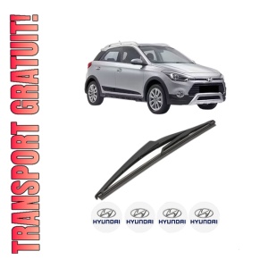 Stergator lamela spate HYUNDAI i20 ACTIVE (IB, GB) din 2015 - 2018, pentru luneta auto, Valeo Silencio, din cauciuc siliconat rezistent, 4 Stickere Auto HYUNDAI - Img 1