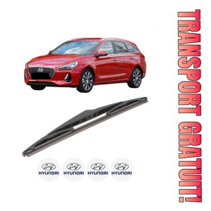 Stergator lamela spate HYUNDAI i30 Estate (PDE) din 2017 - 2020, pentru luneta auto, Bosch Twin, din cauciuc siliconat rezistent, 4 Stickere Auto HYUNDAI