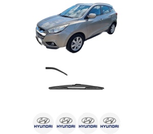 Stergator lamela spate HYUNDAI ix35 Van din 2009 - 2015, pentru luneta auto, Valeo Silencio, din cauciuc siliconat rezistent, 4 Stickere Auto HYUNDAI v16156
