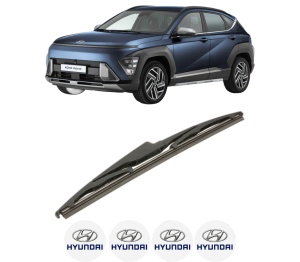 Stergator lamela spate HYUNDAI KONA (SX2) din 2023, pentru luneta auto, Bosch Twin, din cauciuc siliconat rezistent, 4 Stickere Auto HYUNDAI v22561