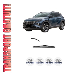 Stergator lamela spate HYUNDAI TUCSON (NX4E, NX4A) din 2020, pentru luneta auto, Valeo Silencio, din cauciuc siliconat rezistent, 4 Stickere Auto HYUNDAI