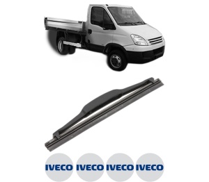 Stergator lamela spate IVECO DAILY IV Platform/Chassis din 2006 - 2011, pentru luneta auto, Valeo Silencio, din cauciuc siliconat rezistent, 4 Stickere Auto IVECO v18976