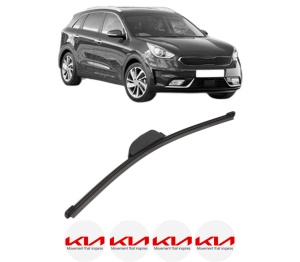 Stergator lamela spate KIA NIRO I (DE) din 2016 - 2022, pentru luneta auto, Valeo Silencio, din cauciuc siliconat rezistent, 4 Stickere Auto KIA v15736