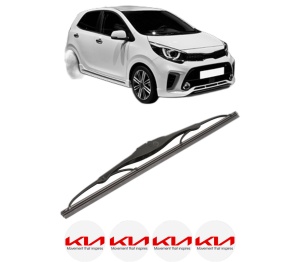 Stergator lamela spate KIA PICANTO III (JA) din 2017, pentru luneta auto, Valeo Silencio, din cauciuc siliconat rezistent, 4 Stickere Auto KIA v19336