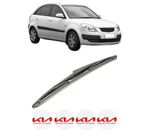 Stergator lamela spate KIA RIO II (JB) din 2005 - 2011, pentru luneta auto, Bosch Twin, din cauciuc siliconat rezistent, 4 Stickere Auto KIA v24911