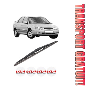 Stergator lamela spate KIA SHUMA II (FB) din 2001 - 2004, pentru luneta auto, Bosch Twin, din cauciuc siliconat rezistent, 4 Stickere Auto KIA