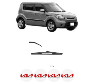 Stergator lamela spate KIA SOUL I (AM) din 2009 - 2014, pentru luneta auto, Valeo Silencio, din cauciuc siliconat rezistent, 4 Stickere Auto KIA v16036