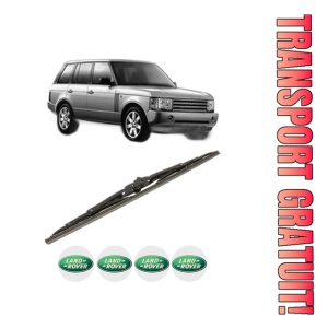 Stergator lamela spate LAND ROVER RANGE ROVER III (L322) din 2002 - 2012, pentru luneta auto, Bosch Twin, din cauciuc siliconat rezistent, 4 Stickere Auto LAND ROVER