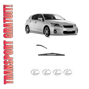 Stergator lamela spate LEXUS CT (ZWA10_) din 2011, pentru luneta auto, Valeo Silencio, din cauciuc siliconat rezistent, 4 Stickere Auto LEXUS - Img 1