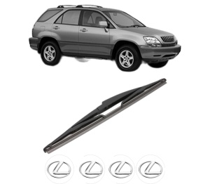 Stergator lamela spate LEXUS RX (MCU15) din 1998 - 2003, pentru luneta auto, Valeo Silencio, din cauciuc siliconat rezistent, 4 Stickere Auto LEXUS v17536