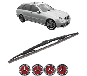 Stergator lamela spate MERCEDES-BENZ C-CLASS T-Model (S203) din 2001 - 2007, pentru luneta auto, Bosch Twin, din cauciuc siliconat rezistent, 4 Stickere Auto MERCEDES-BENZ v23821