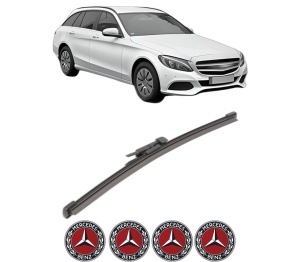 Stergator lamela spate MERCEDES-BENZ C-CLASS T-Model (S205) din 2014 - 2021, pentru luneta auto, Valeo Silencio Xtrm, din cauciuc siliconat rezistent, 4 Stickere Auto MERCEDES-BENZ v17296