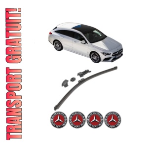 Stergator lamela spate MERCEDES-BENZ CLA Shooting Brake (X118) din 2019, pentru luneta auto, Valeo HydroConnect, din cauciuc siliconat rezistent, 4 Stickere Auto MERCEDES-BENZ
