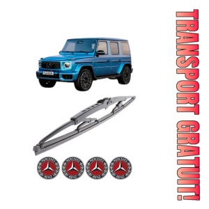 Stergator lamela spate MERCEDES-BENZ G-CLASS Closed Off-Road Vehicle (W465) din 2024, pentru luneta auto, Bosch Twin, din cauciuc siliconat rezistent, 4 Stickere Auto MERCEDES-BENZ