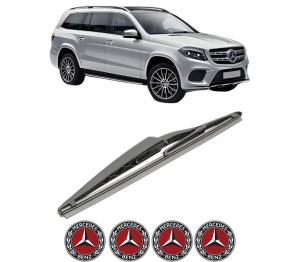 Stergator lamela spate MERCEDES-BENZ GLS (X166) din 2015 - 2019, pentru luneta auto, Bosch Twin, din cauciuc siliconat rezistent, 4 Stickere Auto MERCEDES-BENZ v28678