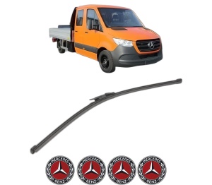 Stergator lamela spate MERCEDES-BENZ SPRINTER 3,5-t Platform/Chassis (B907, B910) din 2018 - 2021, pentru luneta auto, Valeo Silencio Xtrm, din cauciuc siliconat rezistent, 4 Stickere Auto MERCEDES-BENZ v19576