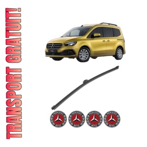 Stergator lamela spate MERCEDES-BENZ T-CLASS MPV (W420) din 2022, pentru luneta auto, Valeo Silencio Xtrm, din cauciuc siliconat rezistent, 4 Stickere Auto MERCEDES-BENZ