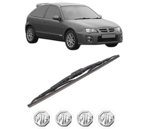 Stergator lamela spate MG ZS Hatchback din 2001 - 2005, pentru luneta auto, Bosch Twin, din cauciuc siliconat rezistent, 4 Stickere Auto MG v32406