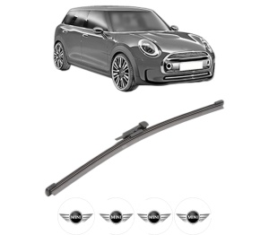 Stergator lamela spate MINI MINI CLUBMAN (R55) din 2007 - 2014, pentru luneta auto, Valeo Silencio Xtrm, din cauciuc siliconat rezistent, 4 Stickere Auto MINI v17176