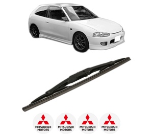 Stergator lamela spate MITSUBISHI COLT V (CJ_, CP_) din 1996 - 2003, pentru luneta auto, Bosch Twin, din cauciuc siliconat rezistent, 4 Stickere Auto MITSUBISHI v31146