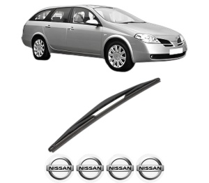 Stergator lamela spate NISSAN PRIMERA Estate (WP12) din 2002 - 2007, pentru luneta auto, Valeo Silencio, din cauciuc siliconat rezistent, 4 Stickere Auto NISSAN v20296