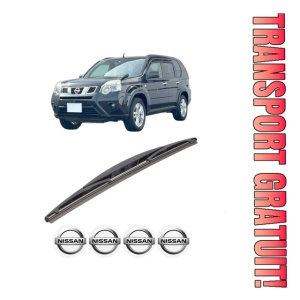 Stergator lamela spate NISSAN X-TRAIL VAN (T31) din 2011 - 2014, pentru luneta auto, Bosch Twin, din cauciuc siliconat rezistent, 4 Stickere Auto NISSAN