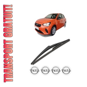 Stergator lamela spate OPEL CORSA F (P2JO) din 2019, pentru luneta auto, Valeo Silencio, din cauciuc siliconat rezistent, 4 Stickere Auto OPEL