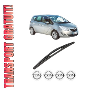 Stergator lamela spate OPEL MERIVA B MPV (S10) din 2010 - 2017, pentru luneta auto, Valeo Silencio, din cauciuc siliconat rezistent, 4 Stickere Auto OPEL