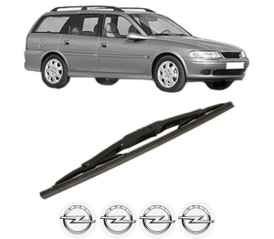 Stergator lamela spate OPEL VECTRA B Estate (J96) din 1996 - 2003, pentru luneta auto, Bosch Twin, din cauciuc siliconat rezistent, 4 Stickere Auto OPEL v30966