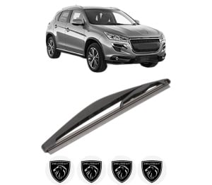 Stergator lamela spate PEUGEOT 4008 din 2012, pentru luneta auto, Valeo Silencio, din cauciuc siliconat rezistent, 4 Stickere Auto PEUGEOT v16696