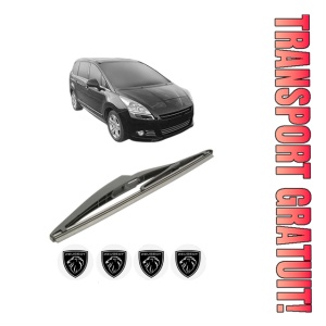 Stergator lamela spate PEUGEOT 5008 I Van (0U_) din 2009 - 2017, pentru luneta auto, Bosch Twin, din cauciuc siliconat rezistent, 4 Stickere Auto PEUGEOT