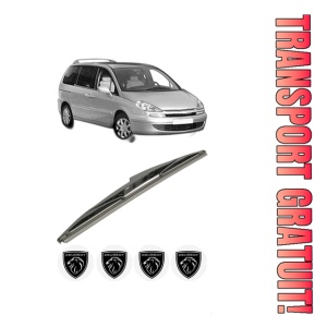 Stergator lamela spate PEUGEOT 807 (EB_) din 2002 - 2010, pentru luneta auto, Bosch Twin, din cauciuc siliconat rezistent, 4 Stickere Auto PEUGEOT