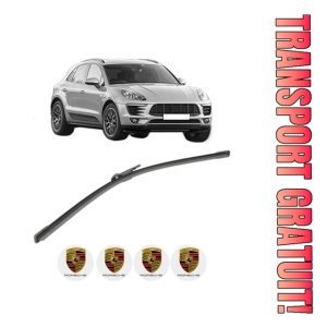 Stergator lamela spate PORSCHE MACAN (95B) din 2014 - 2018, pentru luneta auto, Bosch Aerotwin, din cauciuc siliconat rezistent, 4 Stickere Auto PORSCHE