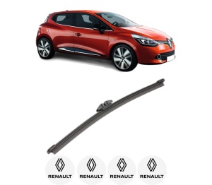 Stergator lamela spate RENAULT CLIO IV Grandtour (KH_) din 2012 - 2021, pentru luneta auto, Valeo Silencio, din cauciuc siliconat rezistent, 4 Stickere Auto RENAULT v17236