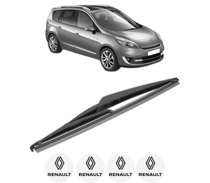 Stergator lamela spate RENAULT GRAND SCENIC III (JZ0/1_) din 2009 - 2016, pentru luneta auto, Valeo Silencio, din cauciuc siliconat rezistent, 4 Stickere Auto RENAULT v18256