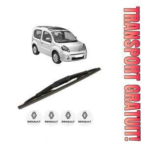 Stergator lamela spate RENAULT KANGOO BE BOP (KW0/1_) din 2009 - 2012, pentru luneta auto, Bosch Twin, din cauciuc siliconat rezistent, 4 Stickere Auto RENAULT