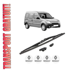 Stergator lamela spate RENAULT KANGOO (KC0/1_) din 1997 - 2010, pentru luneta auto, Valeo Silencio, din cauciuc siliconat rezistent, 4 Stickere Auto RENAULT