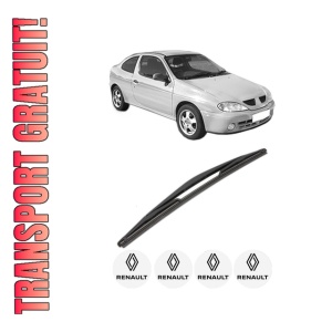 Stergator lamela spate RENAULT MEGANE I Coach (DA0/1_) din 1996 - 2003, pentru luneta auto, Valeo Silencio, din cauciuc siliconat rezistent, 4 Stickere Auto RENAULT